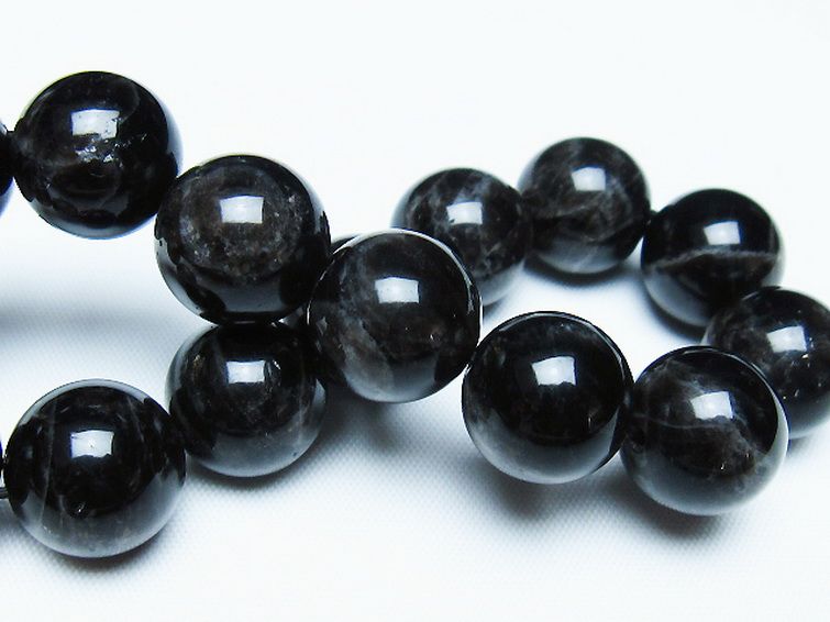 モリオン 純天然 黒水晶 ブレスレット 14mm [t112-7829] 2枚目