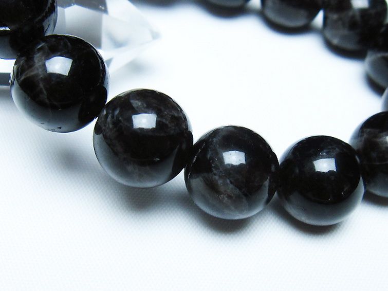 モリオン 純天然 黒水晶 ブレスレット 14mm [t112-7829] 3枚目