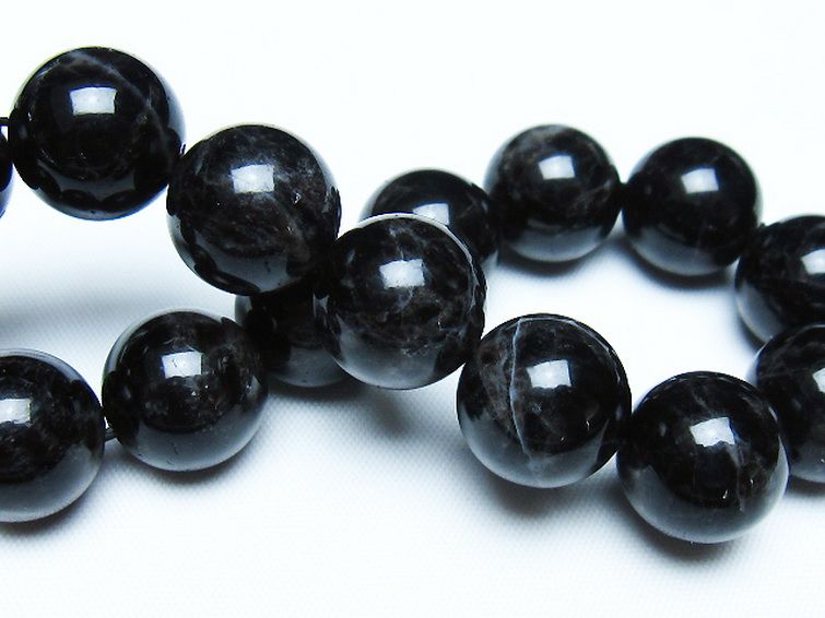 モリオン 純天然 黒水晶 ブレスレット 14mm [t112-7836] 2枚目