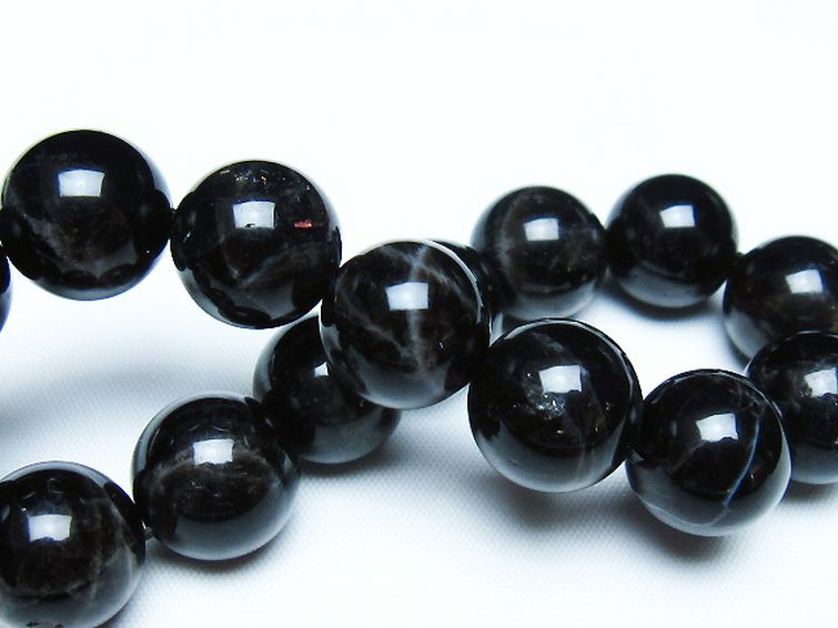 モリオン 純天然 黒水晶 ブレスレット 14mm [t112-7841] 2枚目