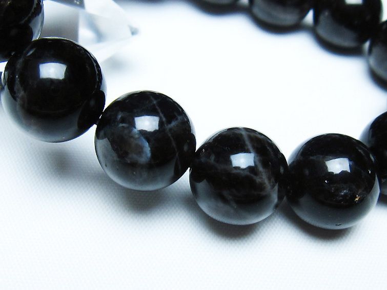 モリオン 純天然 黒水晶 ブレスレット 14mm [t112-7841] 3枚目