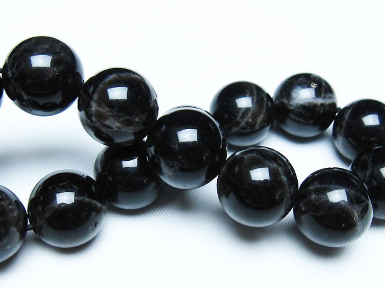 モリオン 純天然 黒水晶 ブレスレット 14mm [t112-7845] 2枚目