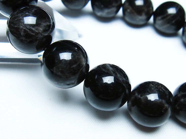モリオン 純天然 黒水晶 ブレスレット 14mm [t112-7845] 3枚目