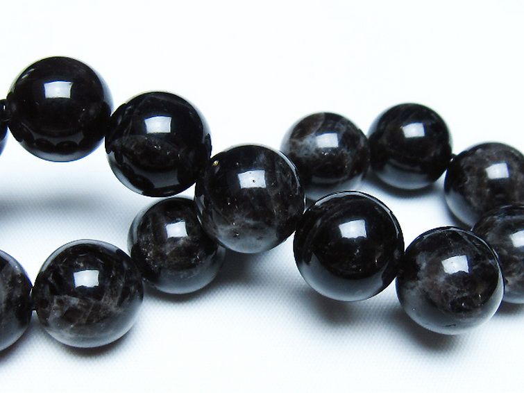 モリオン 純天然 黒水晶 ブレスレット 14mm [t112-7855] 2枚目