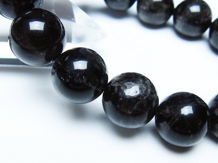 モリオン 純天然 黒水晶 ブレスレット 14mm [t112-7855] 3枚目