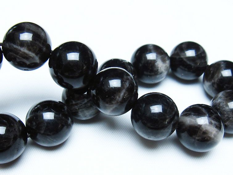 モリオン 純天然 黒水晶 ブレスレット 14mm [t112-7857] 2枚目