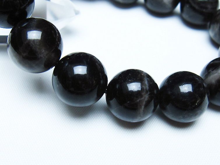 モリオン 純天然 黒水晶 ブレスレット 14mm [t112-7857] 3枚目