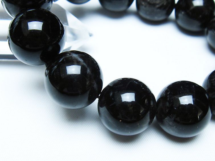 モリオン 純天然 黒水晶 ブレスレット 18mm [t112-7868] 3枚目