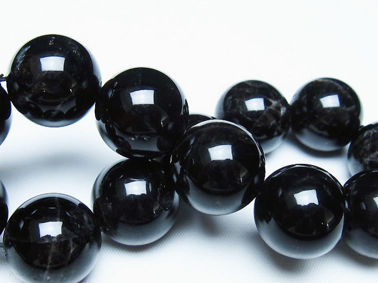 モリオン 純天然 黒水晶 ブレスレット 18mm [t112-7870] 2枚目