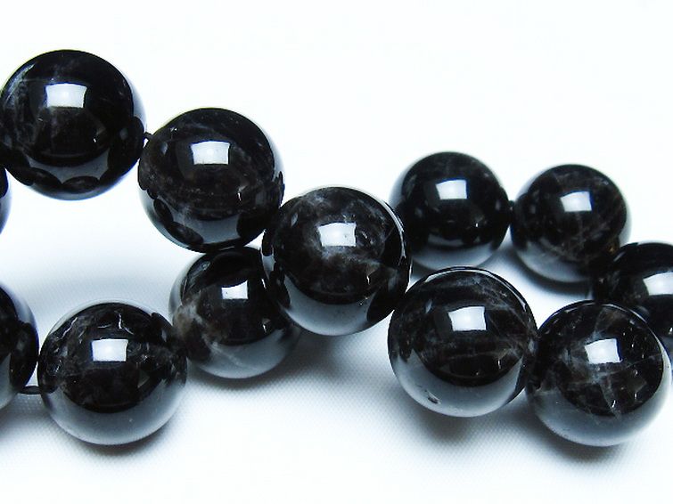 モリオン 純天然 黒水晶 ブレスレット 18mm [t112-7871] 2枚目