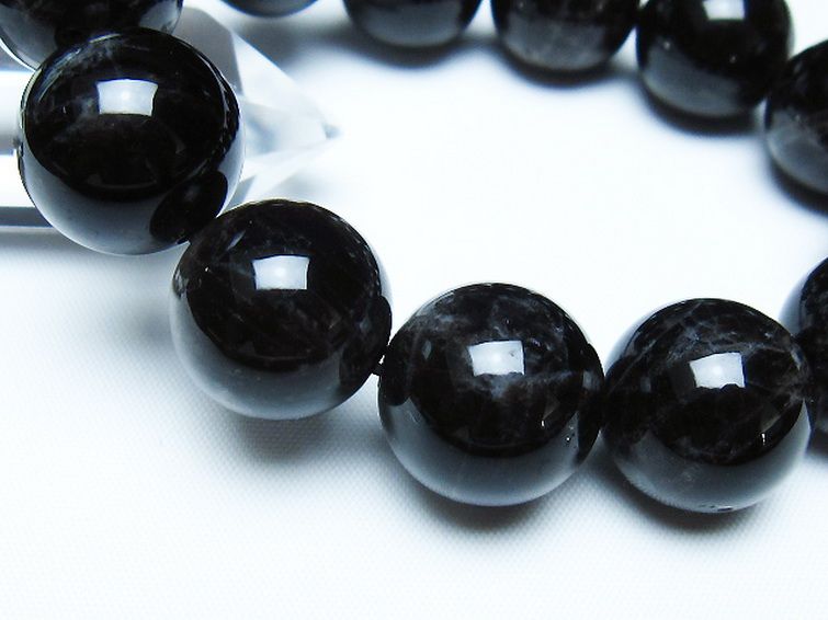 モリオン 純天然 黒水晶 ブレスレット 18mm [t112-7871] 3枚目