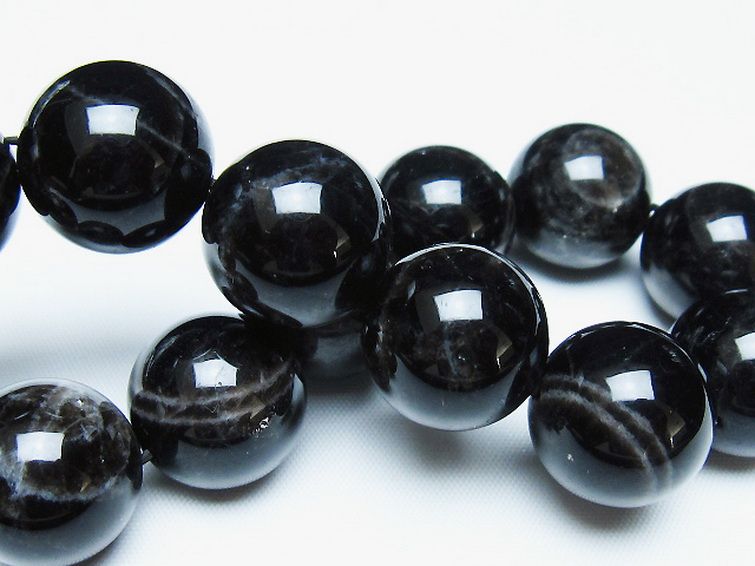 モリオン 純天然 黒水晶 ブレスレット 18mm [t112-7874] 2枚目