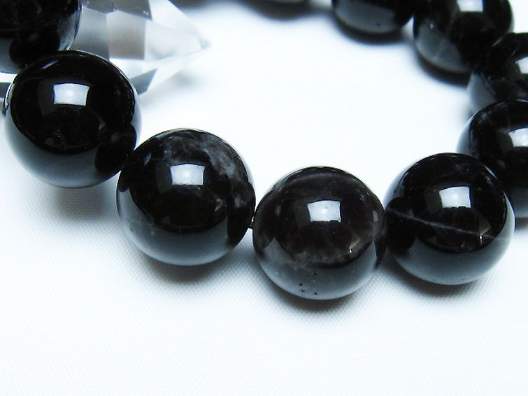 モリオン 純天然 黒水晶 ブレスレット 18mm [t112-7879] 3枚目
