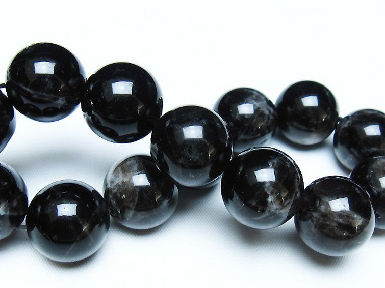 モリオン 純天然 黒水晶 ブレスレット 16mm [t112-7881] 2枚目