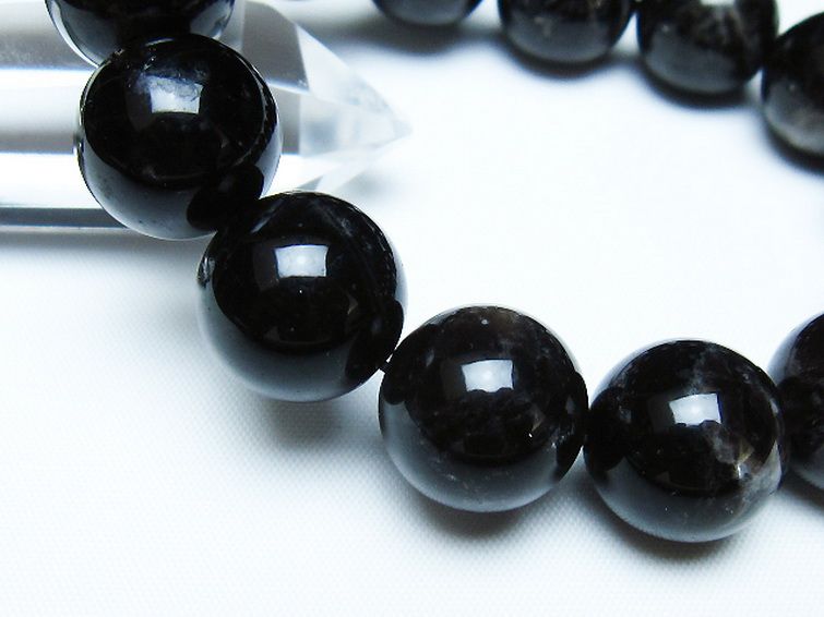 モリオン 純天然 黒水晶 ブレスレット 16mm [t112-7881] 3枚目