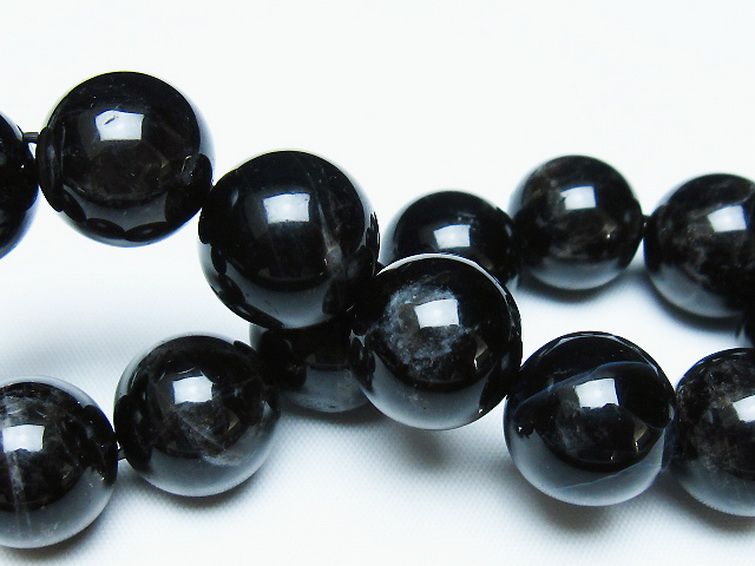 モリオン 純天然 黒水晶 ブレスレット 16mm [t112-7885] 2枚目