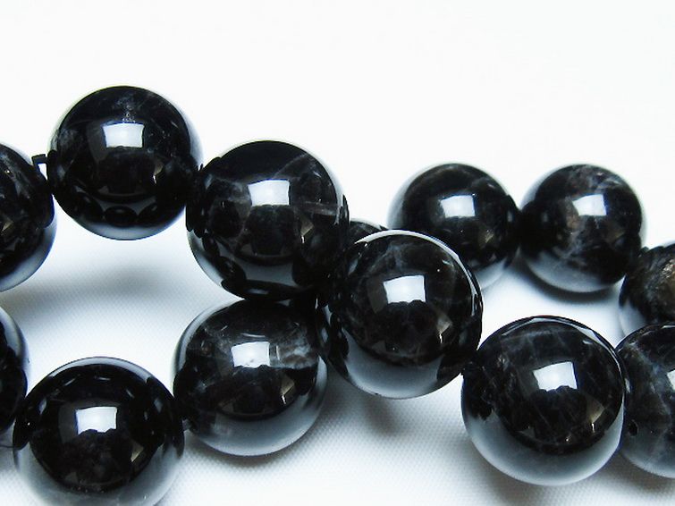 モリオン 純天然 黒水晶 ブレスレット 18mm [t112-7887] 2枚目