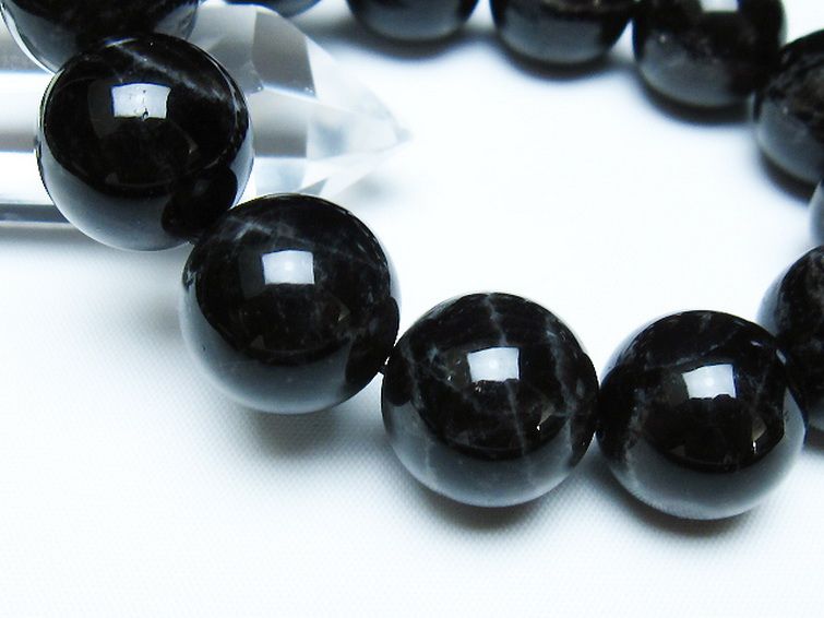 モリオン 純天然 黒水晶 ブレスレット 18mm [t112-7887] 3枚目