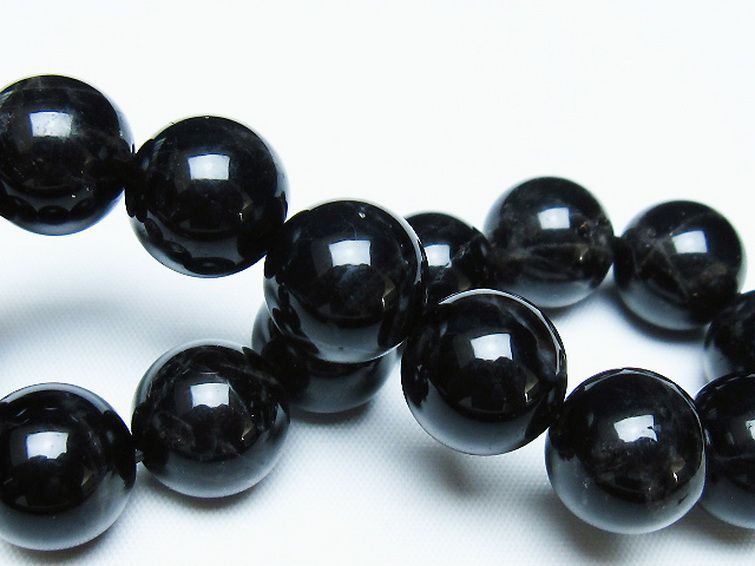 モリオン 純天然 黒水晶 ブレスレット 14mm [t112-7891] 2枚目