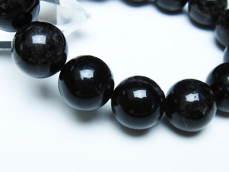 モリオン 純天然 黒水晶 ブレスレット 14mm [t112-7891] 3枚目