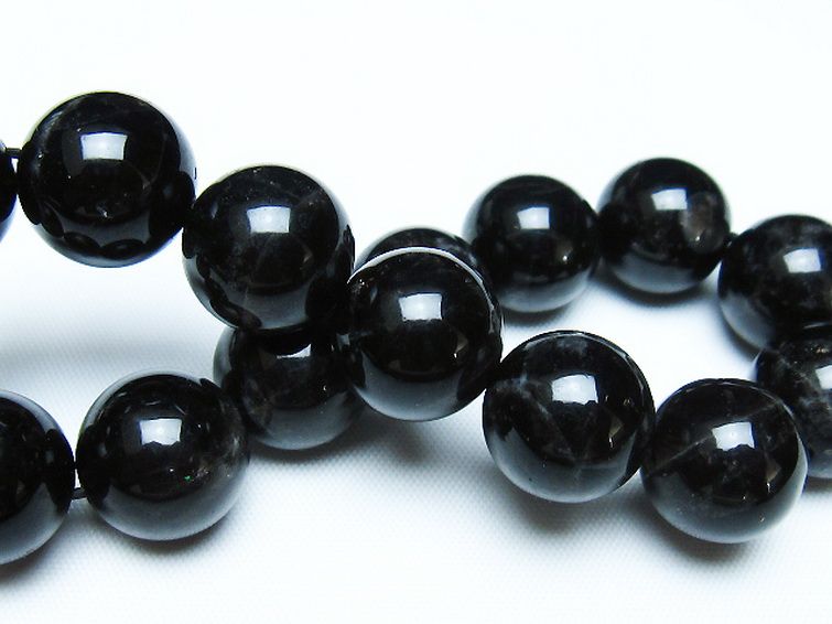 モリオン 純天然 黒水晶 ブレスレット 14mm [t112-7893] 2枚目