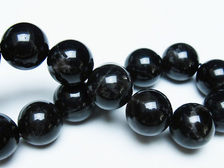 モリオン 純天然 黒水晶 ブレスレット 14mm [t112-7895] 2枚目
