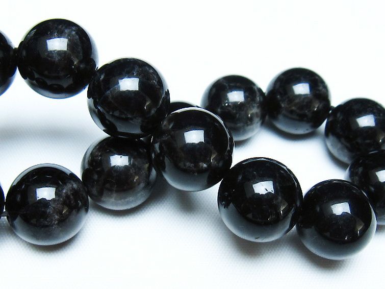 モリオン 純天然 黒水晶 ブレスレット 14mm [t112-7898] 2枚目