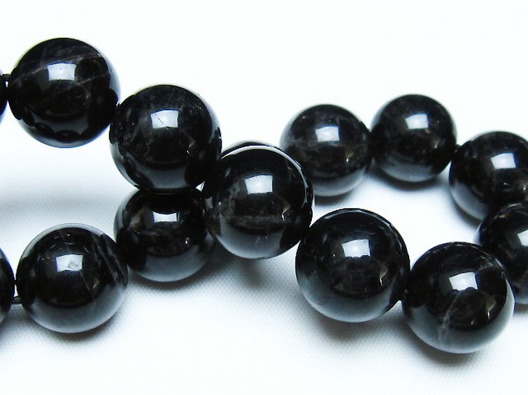 モリオン 純天然 黒水晶 ブレスレット 14mm [t112-7901] 2枚目