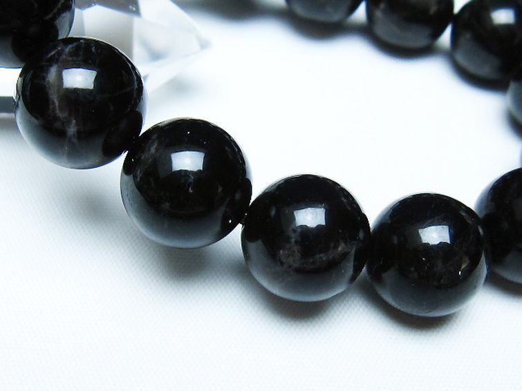 モリオン 純天然 黒水晶 ブレスレット 14mm [t112-7901] 3枚目