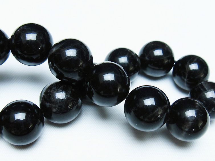 モリオン 純天然 黒水晶 ブレスレット 14mm [t112-7905] 2枚目