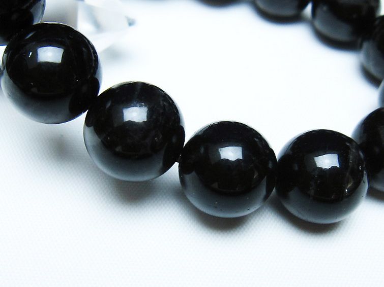 モリオン 純天然 黒水晶 ブレスレット 14mm [t112-7905] 3枚目