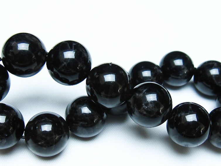 モリオン 純天然 黒水晶 ブレスレット 14mm [t112-7906] 2枚目