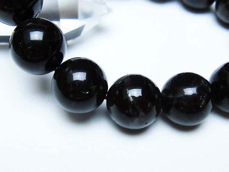 モリオン 純天然 黒水晶 ブレスレット 14mm [t112-7907] 3枚目