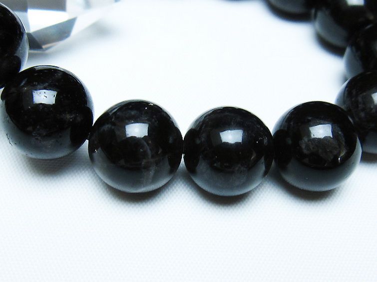 モリオン 純天然 黒水晶 ブレスレット 14mm [t112-7909] 3枚目