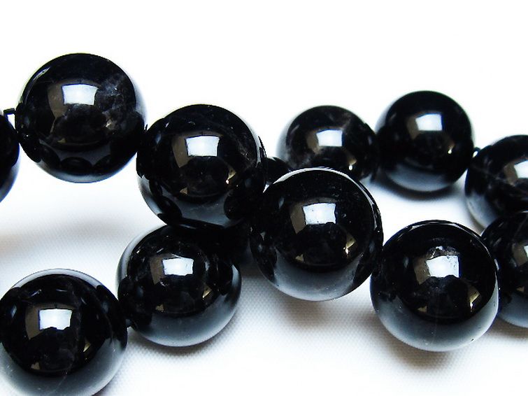 モリオン 純天然 黒水晶 ブレスレット 18mm [t112-8075] 2枚目