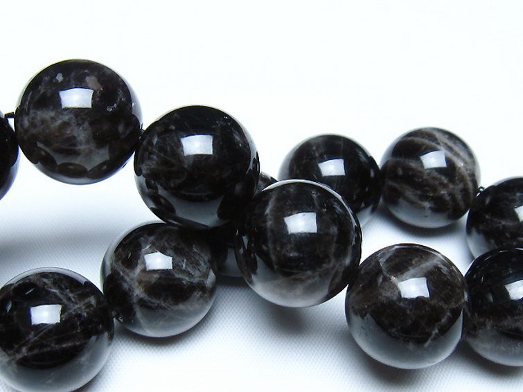 モリオン 純天然 黒水晶 ブレスレット 18mm [t112-8114] 2枚目