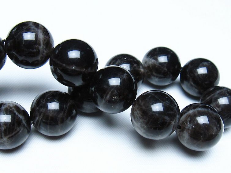 モリオン 純天然 黒水晶 ブレスレット 16mm [t112-8121] 2枚目