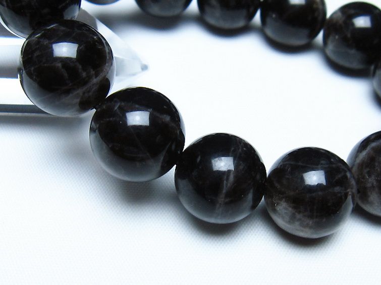 モリオン 純天然 黒水晶 ブレスレット 16mm [t112-8121] 3枚目