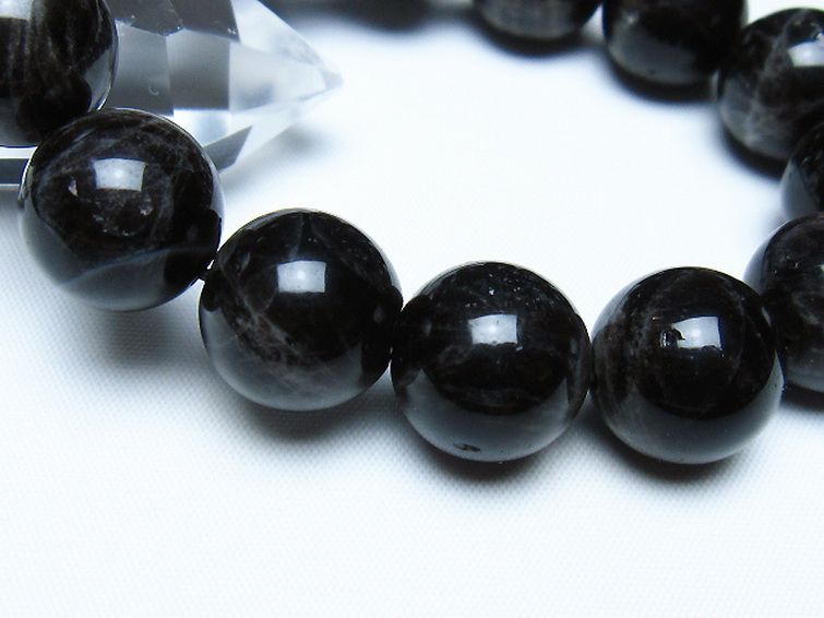 モリオン 純天然 黒水晶 ブレスレット 16mm [t112-8122] 3枚目