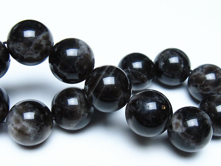 モリオン 純天然 黒水晶 ブレスレット 16mm [t112-8123] 2枚目