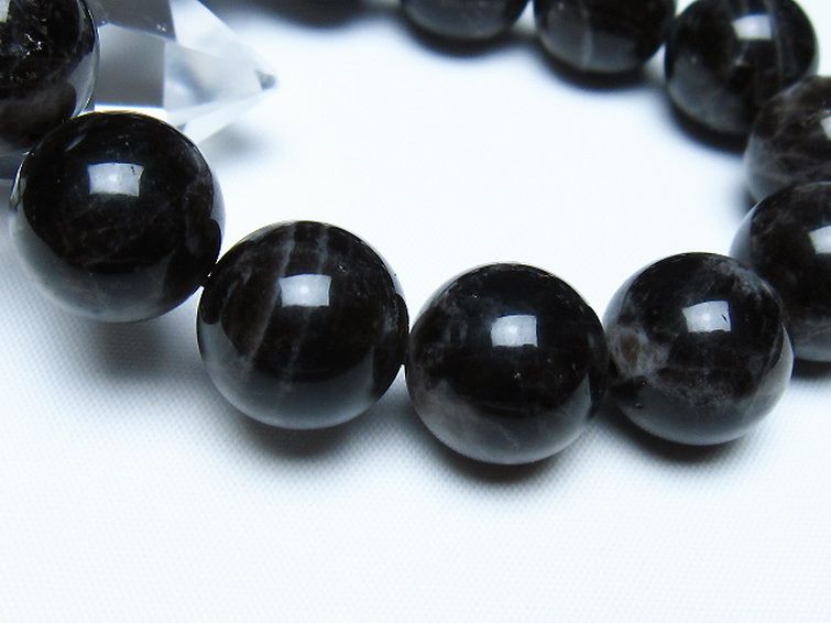 モリオン 純天然 黒水晶 ブレスレット 16mm [t112-8123] 3枚目