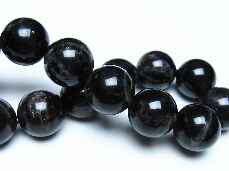 モリオン 純天然 黒水晶 ブレスレット 16mm [t112-8124] 2枚目