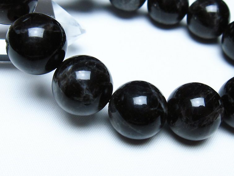モリオン 純天然 黒水晶 ブレスレット 16mm [t112-8124] 3枚目