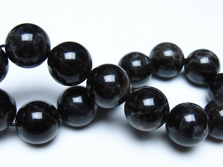 モリオン 純天然 黒水晶 ブレスレット 14mm [t112-8127] 2枚目