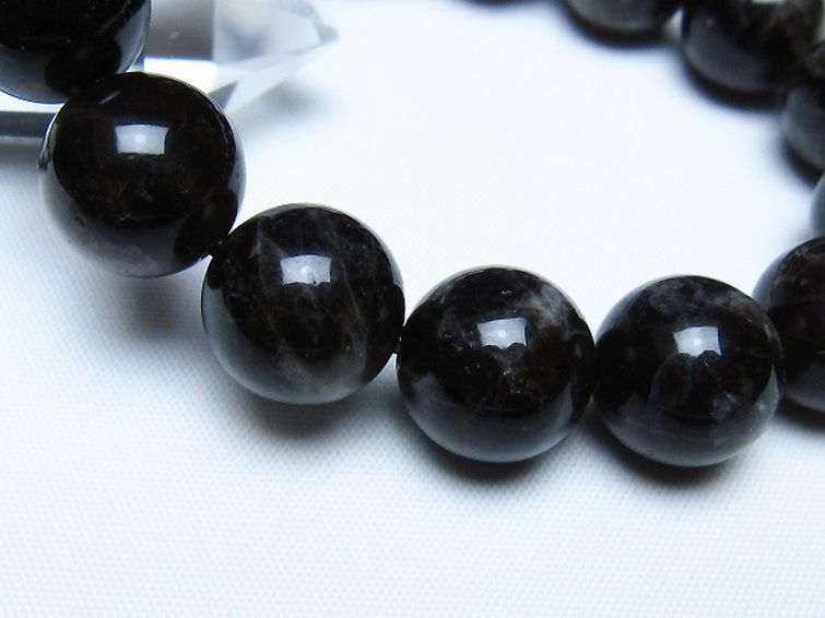 モリオン 純天然 黒水晶 ブレスレット 14mm [t112-8127] 3枚目