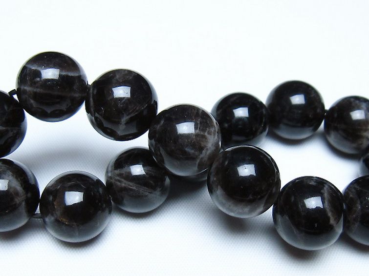 モリオン 純天然 黒水晶 ブレスレット 14mm [t112-8129] 2枚目