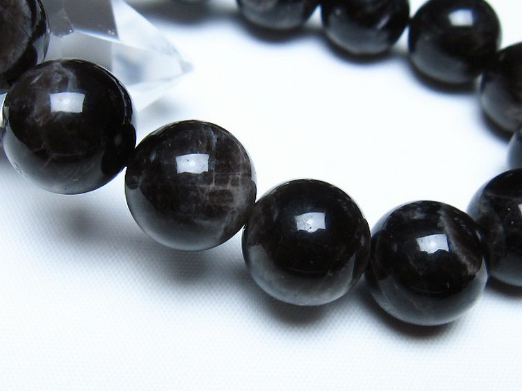 モリオン 純天然 黒水晶 ブレスレット 14mm [t112-8129] 3枚目