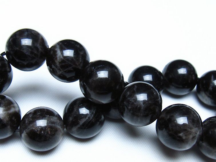 モリオン 純天然 黒水晶 ブレスレット 14mm [t112-8132] 2枚目