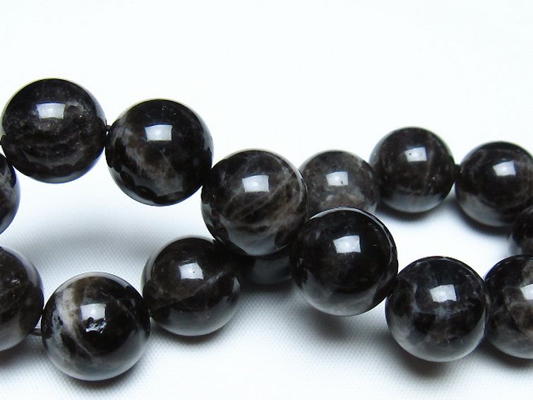 モリオン 純天然 黒水晶 ブレスレット 14mm [t112-8137] 2枚目