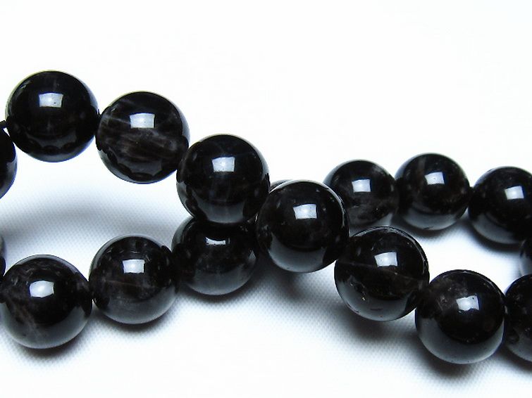 モリオン 純天然 黒水晶 ブレスレット 12mm [t112-8143] 2枚目